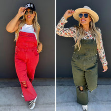 Load image into Gallery viewer, PREORDER: Dahlia Crop Wide Leg Overalls in Two Colors
