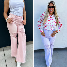 Load image into Gallery viewer, PREORDER: Pastel Blakeley Distressed Jeans in Two Colors