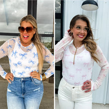 Load image into Gallery viewer, PREORDER: Chrissa Bow Mesh Tops in Two Colors