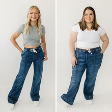 Load image into Gallery viewer, PREORDER: High Rise Wide Leg Denim Joggers