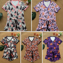 Load image into Gallery viewer, PREORDER: Halloween Pajama Short Set in Five Prints