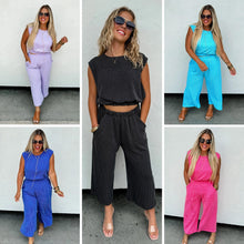 Load image into Gallery viewer, PREORDER: Maddie Cropped Pant Set