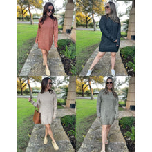 Load image into Gallery viewer, PREORDER: So Delightful Cable Knit Sweater Dress in Four Colors