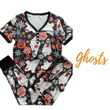 Load image into Gallery viewer, PREORDER: Halloween Pajama Jogger Set in Five Prints