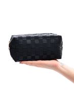 Load image into Gallery viewer, Subtly Checked Cosmetic Bags set of 4 in Black