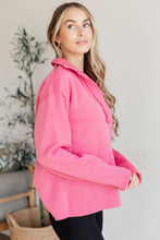 Load image into Gallery viewer, Same Ol' Situation Collared Pullover in Hot Pink