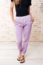 Load image into Gallery viewer, Tommy Two Tone Waffle Joggers Purple