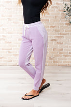 Load image into Gallery viewer, Tommy Two Tone Waffle Joggers Purple