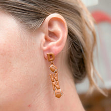 Load image into Gallery viewer, PREORDER: Touch Down Football Dangle Earrings