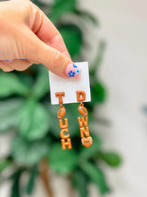 Load image into Gallery viewer, PREORDER: Touch Down Football Dangle Earrings