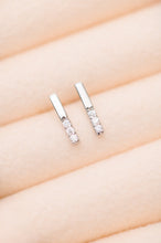 Load image into Gallery viewer, Twin Sparkle Silver Stud Earrings