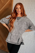 Load image into Gallery viewer, Unbothered Mineral Wash Top in Grey