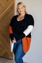 Load image into Gallery viewer, Writer's Block Color Block Open Front Cardigan