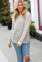 Load image into Gallery viewer, All Put Together Taupe Waffle Knit Hi-Low Sweater