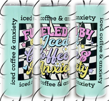 Load image into Gallery viewer, PREORDER: Iced Coffee & Anxiety Skinny Tumbler