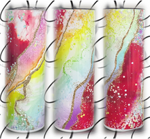 Load image into Gallery viewer, PREORDER: Red Rainbow Geode Skinny Tumbler