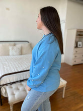 Load image into Gallery viewer, PREORDER: Hint Of Glamour Pearl Sleeve Sweatshirt