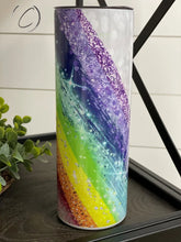 Load image into Gallery viewer, PREORDER: Glitter Rainbow Skinny Tumbler