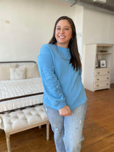 Load image into Gallery viewer, PREORDER: Hint Of Glamour Pearl Sleeve Sweatshirt