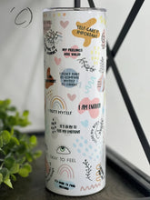 Load image into Gallery viewer, PREORDER: Daily Affirmations Skinny Tumbler