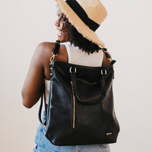 Load image into Gallery viewer, PREORDER: Upper East Side Vegan Leather Backpack & Crossbody Tote Bag in Three Colors