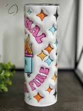 Load image into Gallery viewer, PREORDER: Emotional Dumpster Fire Skinny Tumbler