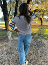 Load image into Gallery viewer, PREORDER: Aspen Striped Sleeve Sweater in Four Colors