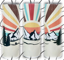 Load image into Gallery viewer, PREORDER: Retro Mountain Sunset Skinny Tumbler