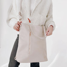 Load image into Gallery viewer, PREORDER: Upper East Side Vegan Leather Backpack & Crossbody Tote Bag in Three Colors
