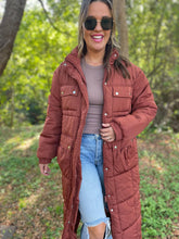 Load image into Gallery viewer, PREORDER: Wrap Me Up Full Length Puffer Jacket