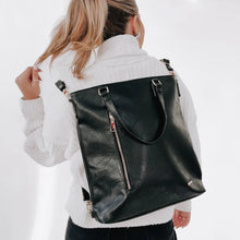 Load image into Gallery viewer, PREORDER: Upper East Side Vegan Leather Backpack & Crossbody Tote Bag in Three Colors