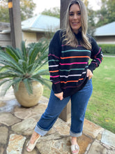 Load image into Gallery viewer, PREORDER: Come On Get Happy Striped Sweater in Two Colors