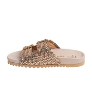 Load image into Gallery viewer, Intertwine Dual Woven Strap Slide in Champagne