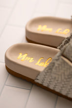 Load image into Gallery viewer, Intertwine Dual Woven Strap Slide in White