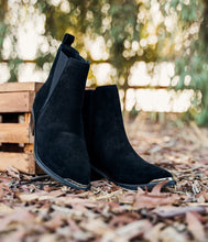 Load image into Gallery viewer, Wylie Suede Ankle Boot in Black