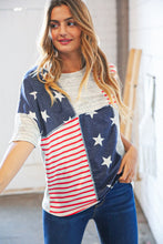 Load image into Gallery viewer, American Flag Color Block Overlock Thermal Top