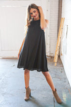 Load image into Gallery viewer, Midnight Eyelet Halter Neck Back Tie Dress
