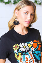 Load image into Gallery viewer, Black Boho Brass Tassel Drop Earrings