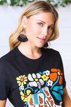 Load image into Gallery viewer, Black Boho Brass Tassel Drop Earrings