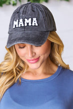 Load image into Gallery viewer, Black Cotton "MAMA" Adjustable Baseball Cap
