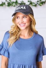 Load image into Gallery viewer, Black Cotton "MAMA" Adjustable Baseball Cap