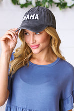 Load image into Gallery viewer, Black Cotton "MAMA" Adjustable Baseball Cap