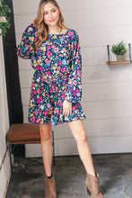 Load image into Gallery viewer, Navy Floral Challis Woven Romper