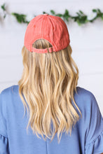 Load image into Gallery viewer, Rust Tangerine Cotton "MAMA" Adjustable Baseball Cap