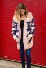 Load image into Gallery viewer, Aztec Tribal Print Open Cardigan with Pockets