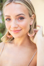Load image into Gallery viewer, Blush Chandelier Fringe Teardrop Dangle Earrings