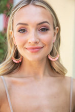 Load image into Gallery viewer, Blush Chandelier Fringe Teardrop Dangle Earrings