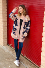 Load image into Gallery viewer, Aztec Tribal Print Open Cardigan with Pockets