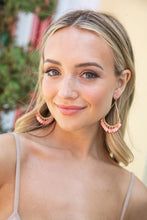 Load image into Gallery viewer, Blush Chandelier Fringe Teardrop Dangle Earrings