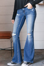 Load image into Gallery viewer, Cotton High Rise Bell Bottom Denim Jeans